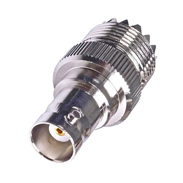 BNCメスジャックからUHF PL-259メス 直線型RF同軸アダプターコネクター、BNCメスからUHFメス