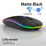 10 Inch RGB Colorful Backlit Bluetooth Keyboard And Mouse Set For Mobile Phone / Tablet, Black, White
