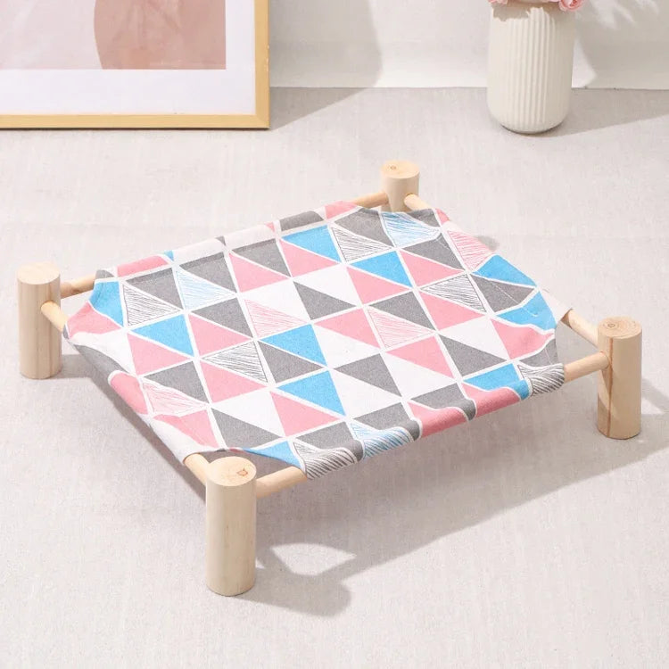 47x52cm Four Seasons Universal Removable And Washable Pet Bed Pet Nest, Small Yellow Duck, Small Color Triangle, Small Wooden Gray Bottom, Small White Cat Head, Small Wooden Alpaca, Small Blue Cat Head, Small Pink Square