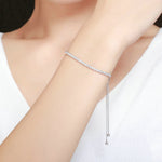 Affectionate S925 Sterling Silver Bracelet Adjustable Women Bracelet, SCB029