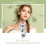 925 Sterling Silver Beads Heart-shaped Carved Beads Women DIY Bracelet Accessories