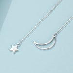 Stars Moon S925 Sterling Silver Necklace, SCN108
