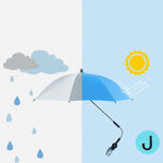 Stroller Universal Stroller Umbrella Sliding Baby Artifact Vinyl Anti-UV Universal Clip Sun And Rain Dual-use Umbrella, Pink, Gray, Blue, Black