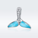 S925 Sterling Silver Ocean Fishtail Pendant Necklace DIY Accessories, SCC1067