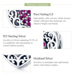S925 Sterling Silver Heart-shaped Pattern Beads DIY Bracelet Accessories, SCC1109
