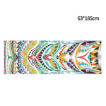 Portable Printed Non-slip Environmental Protection Yoga Mat Drape, Size: 185 x 63cm, Practitioner, Tibetan Green Lotus, Huilongqing, Mandolin, Green Lucky Elephant, Red Heart Lotus, Saint Golden Wolf, Sacred Heart Lotus, Century Lotus, Powder Bit Line ...