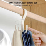 Rotatable Tie Belt Wardrobe Storage Hook, Tie Belt Hook
