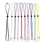 10pcs Mask Anti-lost Adjustable Lanyard and Ear Hook, Cashmere, White, Black, Yellow, Green, Blue, Pink, Red, Grey