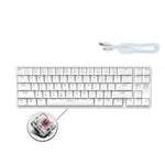 Ajazz K680T Mini USB Wired Dual-mode Charging 68-keys Laptop Bluetooth Mechanical Keyboard, Cable Length: 1.6m, Green Shaft, Black Shaft, Tea Shaft