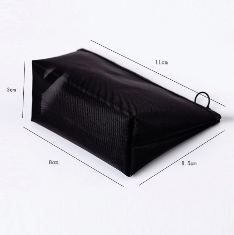 Black Transparent Mesh Cosmetic Bag Three-piece Large Capacity Travel Cosmetic Storage Bag, Three-piece Storage Bag