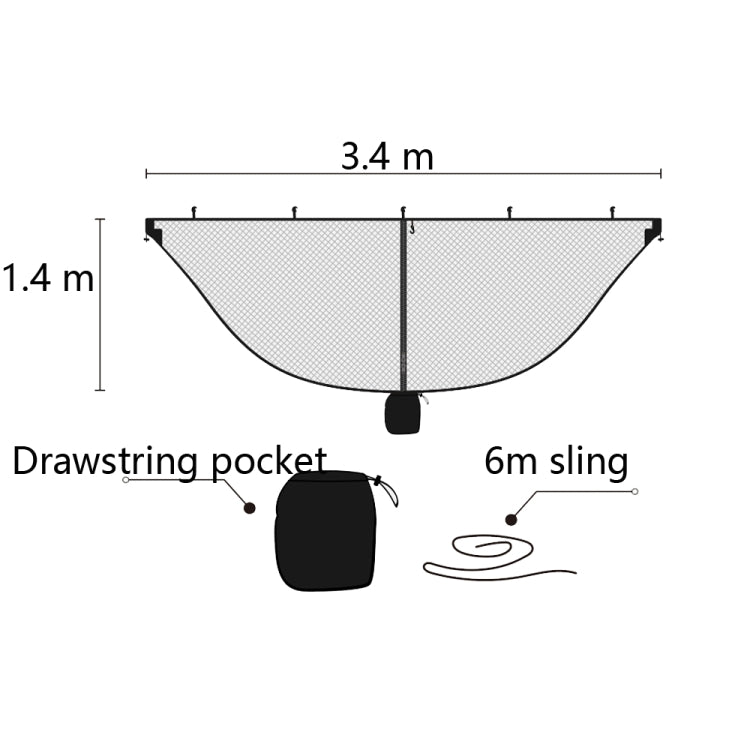 Separate Hammock Mosquito Net Outdoor Hammock Mosquito Cover And Not Include Hammock, Black, Gray, Green