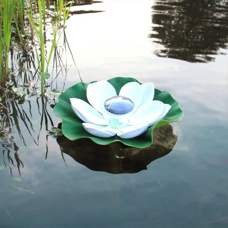 Solar Outdoor Waterproof Floating Light Garden Courtyard Lotus Light, Pink, Light Yellow, White, Purple, Red