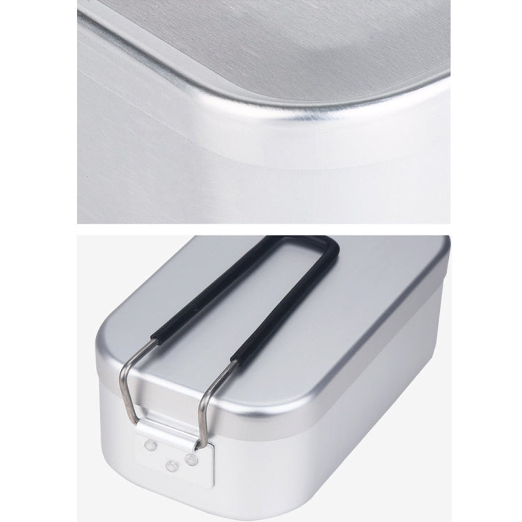 Outdoor Travel Camping Camping Lunch Box Portable Foldable Aluminum Lunch Box Retro Lunch Box Small, Small Regular Lunch Box, Lunch Box And Steaming Rack