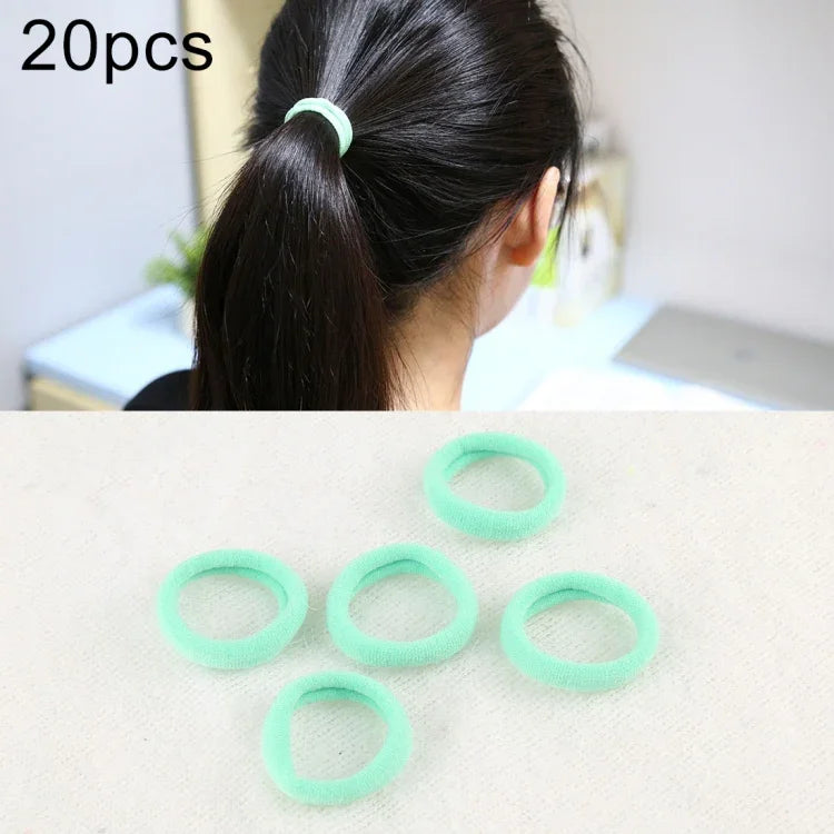 20pcs / Pack Girls Kids Rubber Bands Ponytail Holder Elastic Hair Bands