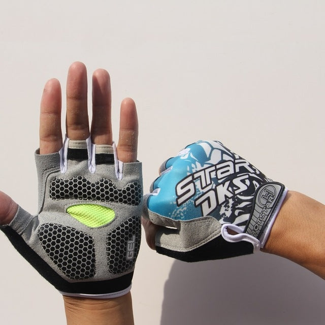 Cycling Shock Absorbing Anti-Slip Gloves Fitness Weight Lifting Training Half-finger Gloves, M, L, XL