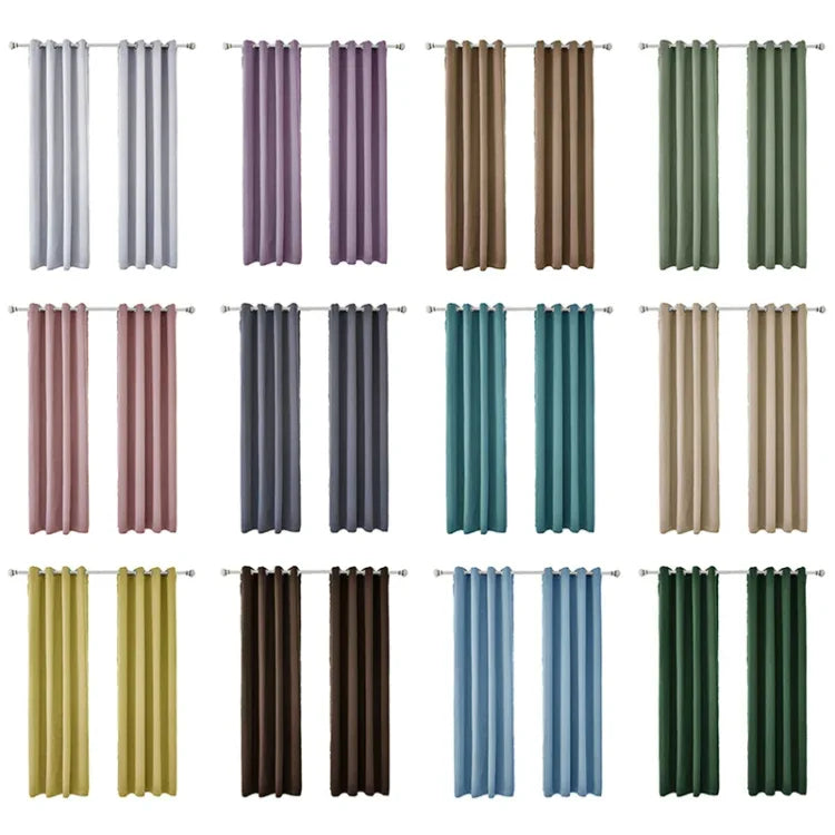 High-precision Curtain Shade Cloth Insulation Solid Curtain, 52x95 Inch（132x240CM）, 140x175, 42x63 Inch（107x160CM）, 140×240, 52×63 Inch（132×160CM）, 140x225