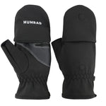 HUMRAO Winter Half-Finger Flip Cover Warm Gloves For Outdoor Sports Skiing And Cycling, L