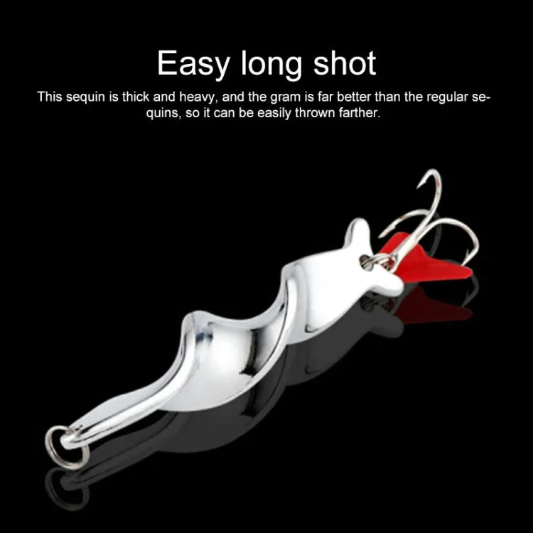 Rotating Metal Spinner Fishing Lure Hard Baits Fish Hook Tackle, 10g, 14g, 21g, 28g