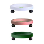 Universal Round Wheels Pot Tray Easy Moving Plant Pot Tray Garden Plate Plastic Stand