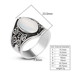 Vintage Silver Big Stone Ring for Women Fashion Bohemian Boho Jewelry, 10, 11, 5, 6, 7, 8, 9