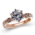 Female Classic Crystal Six-Claw Diamond Ring Wedding Ring, 5, 10, 7, 8, 9, 6