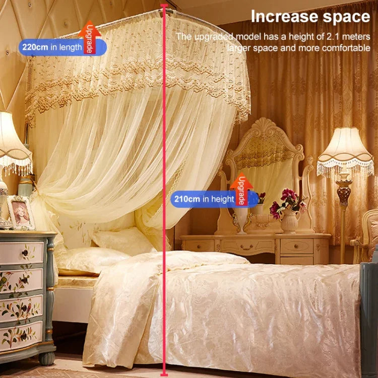 U-shaped Three-door Stainless Steel Tube Floor Mosquito Net, Bold 25mm 1.2x2.0m, Bold 25mm 1.5x2.0m, Bold 25mm 1.8x2.0m, Bold 25mm 1.8x2.2m, Bold 25mm 2.0x2.2m, Super Thick 32mm 1.2x2.0m, Super Thick 32mm 1.5x2.0m, Super Thick 32mm 1.8x2.0m            ...