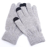 Winter Touch Screen Gloves Women Men Warm Stretch Knit Mittens Imitation Wool Thicken Full Finger Gloves, White, Grey, Black, Yellow, Navy Blue, Kids White, Kids Black, A-Navy Blue, A-Black, A-White, A-Grey, B-Grey, B-Blue, C-Yellow, C-Blue, C-Purple  ...