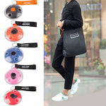 Portable Tote In Pouch Reusable Folding Carabiner Shopping Bag