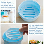 2 PCS Circular Drainage Covered Portable Travel Soap Box
