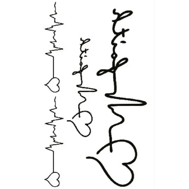 10 PCS Classic Black  Waterproof Temporary Tattoo Sticker