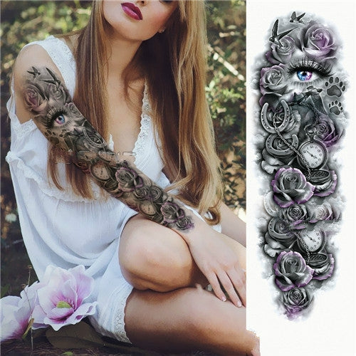 Large Arm Sleeve Waterproof Temporary Tattoo Sticker