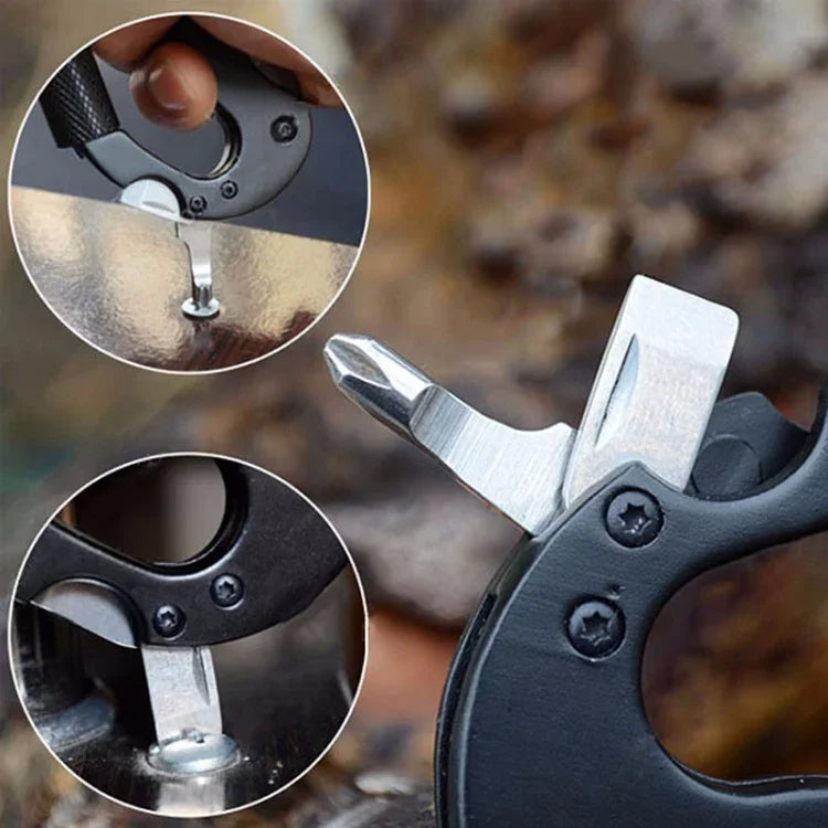External Multi-function Carabiner D-type Hanging Keychain, D-type Carabiner