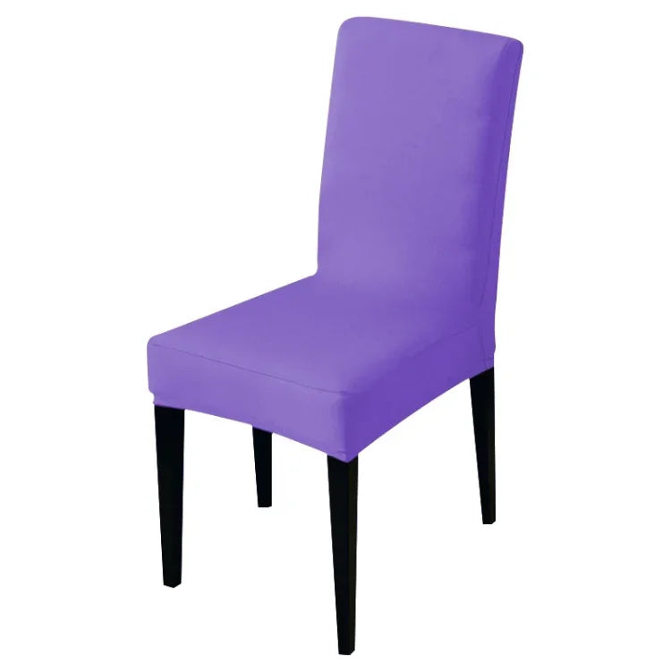 Modern Plain Color Chair Cover Spandex Stretch Elastic Wedding Banquet Chair Covers Dining Seat Cover Pastoral Hotel Cover, Universal Size