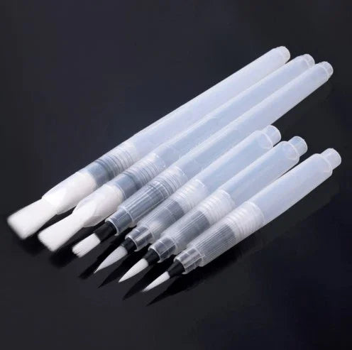 6 PCS Portable Paint Brush Water Color Brush Pencil Soft Watercolor Brush Pen Drawing Art Supplies, 6 PCS Watercolor Pen