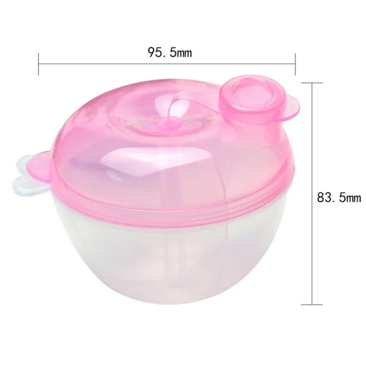 Baby Milk Powder Formula Dispenser Food Container Storage Feeding Box 3 Layer Leakproof Travel Storage Box for Kids Toddler, Green, Pink, Yellow, Blue