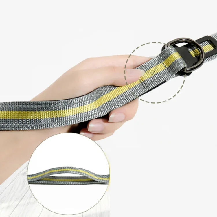 Dog Outdoor Anti-Scourge Traction Rope Nylon Reflective Elastic Stretch Dog Walking Rope, Elastic Stretch Yellow, Elastic Stretch Green