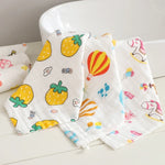 Six-Layer Gauze Cotton Baby Square Handkerchief Saliva Towel Styles Random Delivery, 25x25cm, 30x30cm