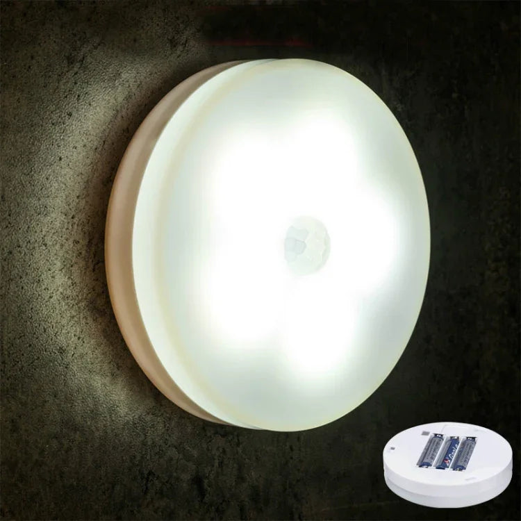 Intelligent Human Body Induction LED Night Light Control Bedroom Bedside Table Lamp, Battery Model, Rechargeable