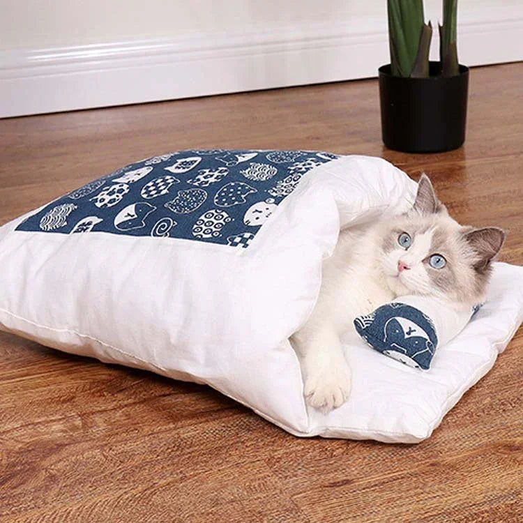 Closed Removable and Washable Cat Litter Sleeping Bag Winter Warm Dog Kennel, S, M, L