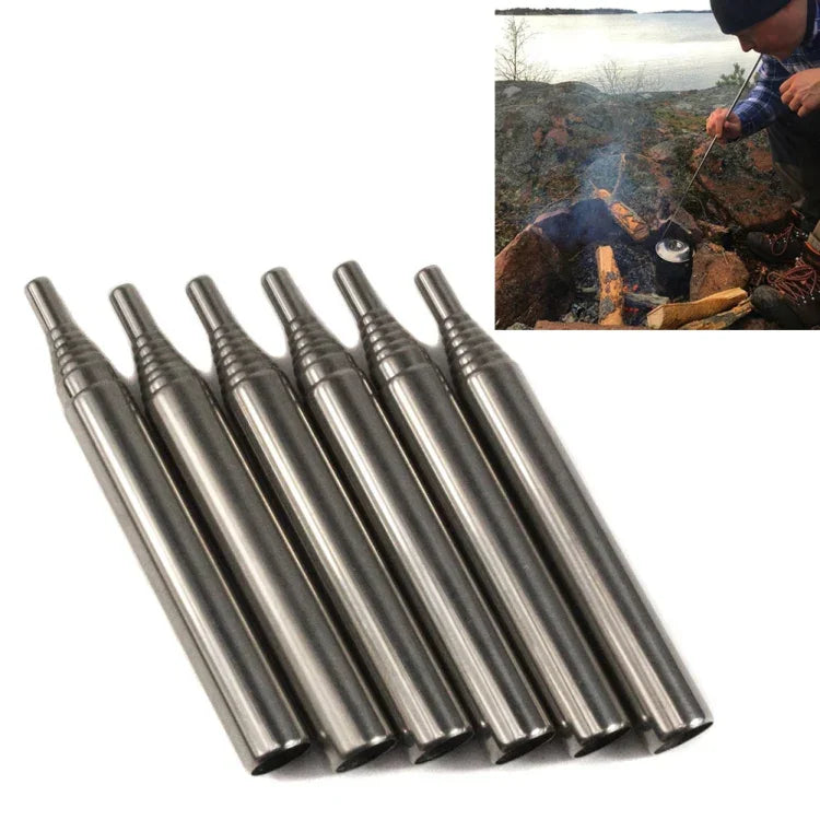 Camping Survival Blow Fire Tube Emergency Fire Starting Retractable blowpipe, 8 Sections