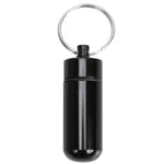 10pcs Portable Sealed Waterproof Aluminum Alloy First Aid Pill Bottle with Keychain