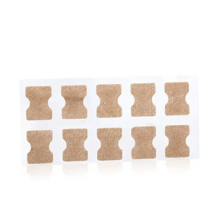 10 PCS Glue-free Orthopedic Nail Stick Toe Nail Groove Inlay Corrector, Transparent Bottom, White Bottom, Blue Bottom