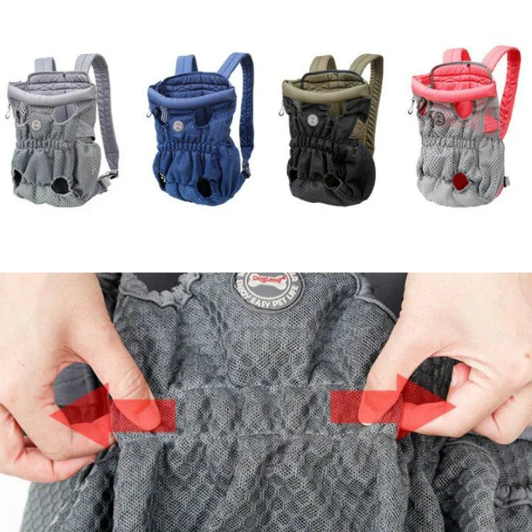 Doglemi Pet Outing Backpack Dog Shoulder Chest Bag Breathable Mesh Dog Cat Bag, M, L