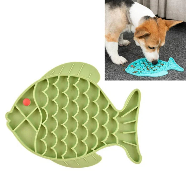 Pet Cats and Dogs Silicone Slow Food Mat Anti-choke Bowl, Fish Type, Claw Type, Flower Type