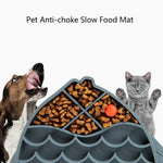 Pet Cats and Dogs Silicone Slow Food Mat Anti-choke Bowl, Fish Type, Claw Type, Flower Type