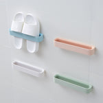 Seamless Paste Storage Rack Wall Paste Shoe Rack Bathroom Wall-Mounted Slippers Shelf Household Color Random Delivery, Color Random Delivery