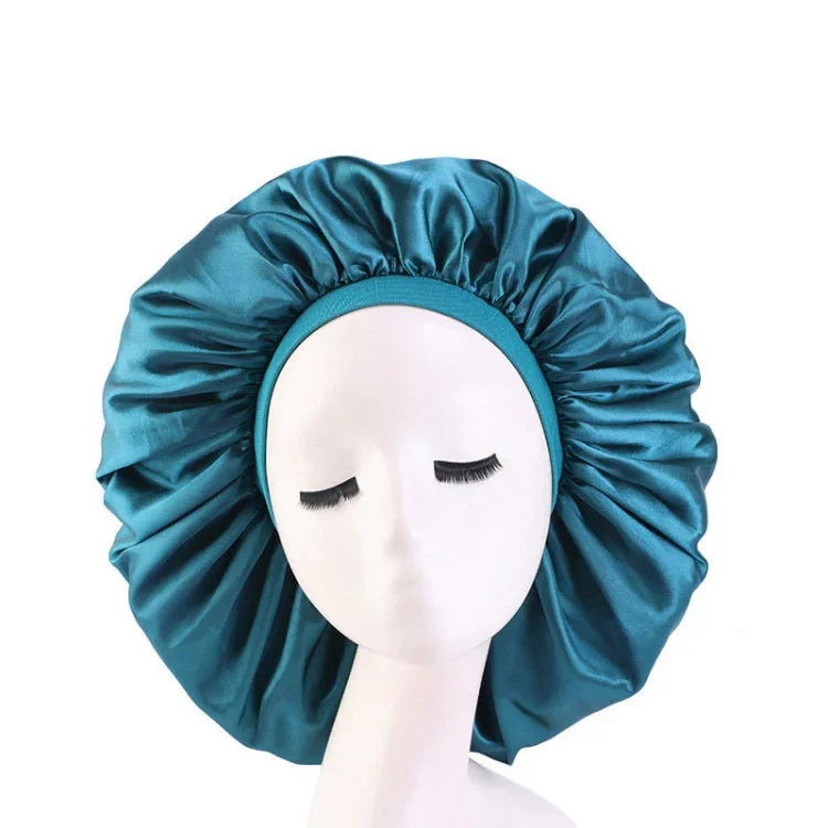 3 PCS TJM-405A Large Satin Round Hat Stretch Wide Brim Night Hat Chemotherapy Hat, One Size