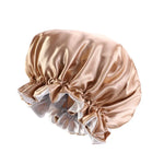 TJM-443A Double-Layer Satin Big Lace Night Hat Round Hat Chemotherapy Hat, One Size Adjustable