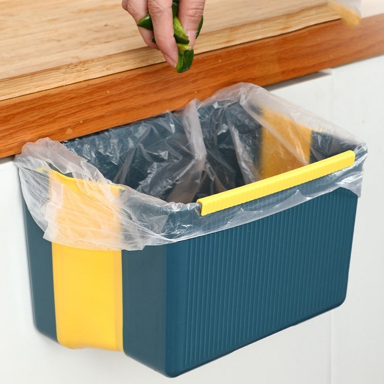 Portable Kitchen Sorting Wall-Mounted Folding Trash Can, Wall-Mounted (Blue), Wall-Mounted (Gray)