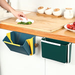 Portable Kitchen Sorting Wall-Mounted Folding Trash Can, Wall-Mounted (Blue), Wall-Mounted (Gray)
